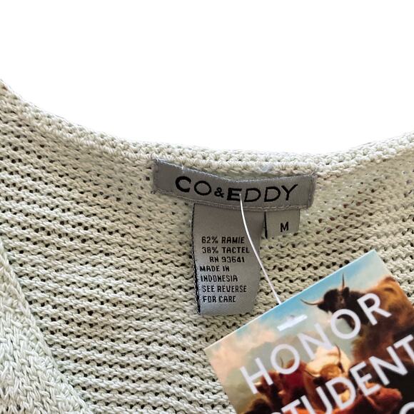 1990s VTG Co & Eddy Mint Green Fine Knit Button Up Lightweight Cardigan Medium - Picture 5 of 5